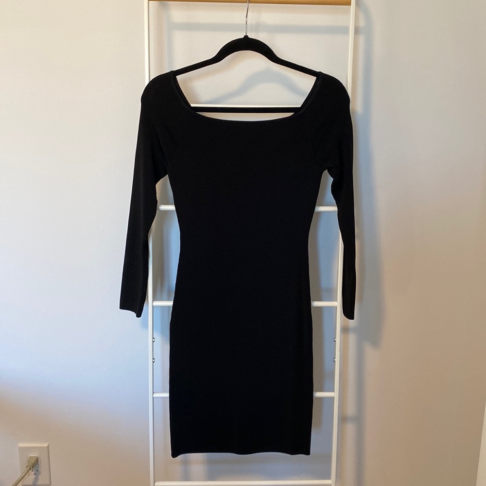 H&M Ribbed Stretch Dress, Off the Shoulder (or Nearly) Style, Size Medium